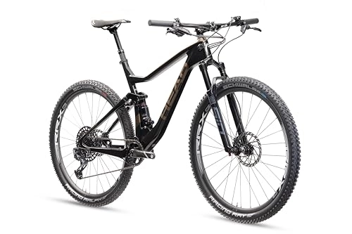 Mountain Bike : HEAD Adapt Edge 3.0, Bicicletta a Sospensione Completa Unisex Adulto, Nero Metallizzato / Marrone, 44