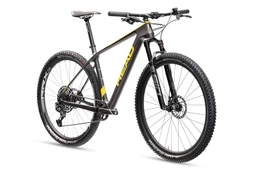 Mountain Bike : HEAD Trenton 5.0, Mountain Bike Unisex Adulto, Grigio Metallico / Giallo, 43