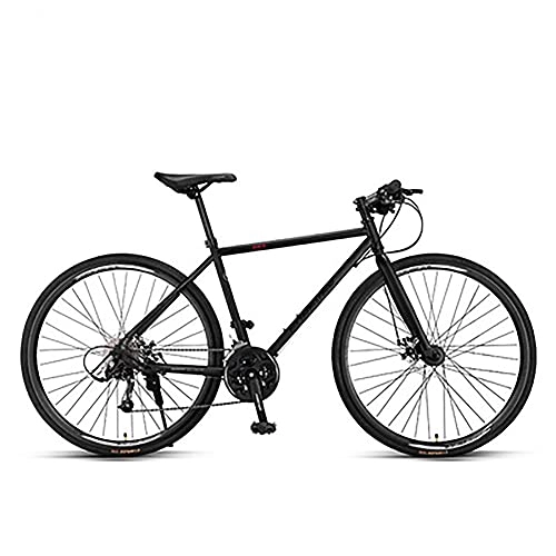 Mountain Bike : WXXMZY Mountain Bike 700C Unisex, Mountain Bike da Città A 27 velocità per Adulti E Adolescenti, Mountain Bike con Forcella Ammortizzata in Acciaio al Carbonio (Color : Black)