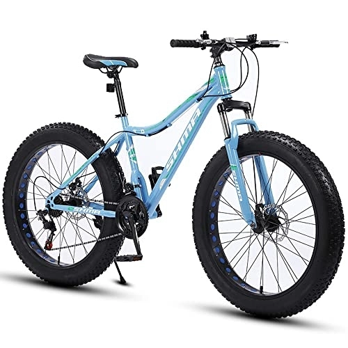 Bicicletas de montaña Fat Tires : Bicicleta de montaña de 24 / 26 pulgadas, bicicletas de montaña con ruedas gruesas de 4, 0 pulgadas, bicicleta de montaña con neumáticos gruesos para adultos, bicicleta de 7 / 21 / 24 / 27 / 30 velocidades con m