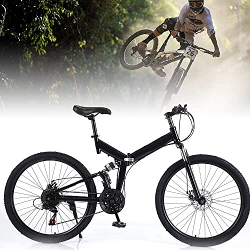 Bicicletas de montaña plegables : KOLHGNSE Bicicleta de montaña plegable de 26 pulgadas de 21 marchas plegable bicicleta de carretera MTB adulto camping bicicleta hasta 150 kg para hombres y mujeres