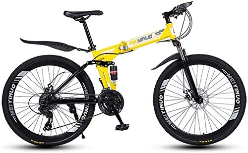 Bicicletas de montaña plegables : LPKK 26 Pulgadas Velocidad de montaña Bicicleta Plegable Vibraciones Absorbente una Bicicleta Doble Cambio (21 / 24 / 27 Velocidad) 0814 (Color : 27speed)