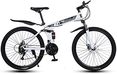Bicicletas de montaña plegables : LPKK Rueda de Bicicleta de montaña de Doble Freno de Disco de Doble suspensión Plegable Bicicleta MTB 21 Velocidad 26 Pulgadas de Bicicletas (3 / 6 / 10 / 30 / 40-Spoke) 0814 (Color : 30knives)