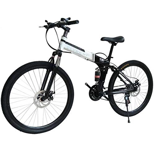 Bicicletas de montaña plegables : MUYU Bicicletas Plegables Velocidad 21 (24 Velocidades, 27 Velocidades) Bicicleta De Carretera Bicicleta De Carretera Bicicletas De Doble Disco Freno, Black, 21speed