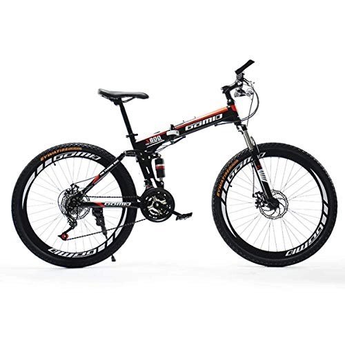 Bicicletas de montaña plegables : WJSW Bicicleta de montaña Bicicletas Rueda de 26 '' Marco de Aluminio Ligero 27 velocidades Freno de Disco