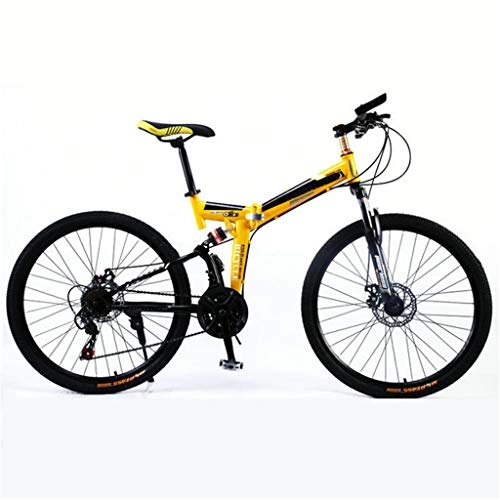 Bicicletas de montaña plegables : Zhangxiaowei Adultos Bicicleta Plegable para Hombre de la montaña, de 26 Pulgadas, Llantas, de 17, 5 Pulgadas / Medio Marco de Aluminio, de Doble suspensin, Frenos de Disco mecnicos, 21 Speed