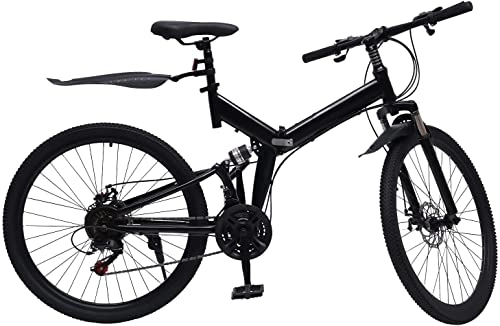Bicicletas de montaña plegables : ZLYJ Bicicleta Plegable 26 Pulgadas, Capacidad Carga para Senderos Montaña Y Cualquier Viaje Cómodo Adecuado para La Mayoría Las Personas A, 26inch