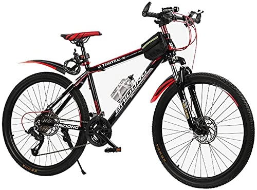 Bicicletas de montaña : Bicicletas de montaña para hombres y mujeres para adultos de 26 pulgadas, frenos de disco doble, bicicletas de montaña para jóvenes de 21 velocidades, bicicletas de carretera para deportes al aire l