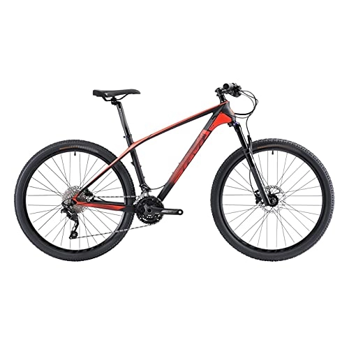 Bicicletas de montaña : QILIYING Cruiser Bike Mountain Bike 29" Bicicleta de montaña para adultos con marco de carbono MTB M610 30 velocidades (color: negro, tamaño: 29 x 17)