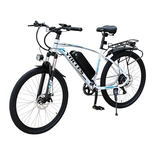 Electric Mountain Bike : 26" Electric Bike for Adult. 2601 eBike with 250W High-Speed Brushless Motor. Electric Bicycle Built-in 36V-13AH Removable Li-Ion Battery, Shimano 7 Speed, G51 LCD Display, Dual Disc Brake