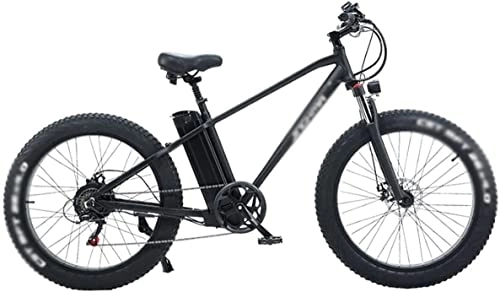 Electric Mountain Bike : AGVOE Electric bicycle aluminum alloy electric bicycle 4.0 tire five-speed power mechanical disc brake