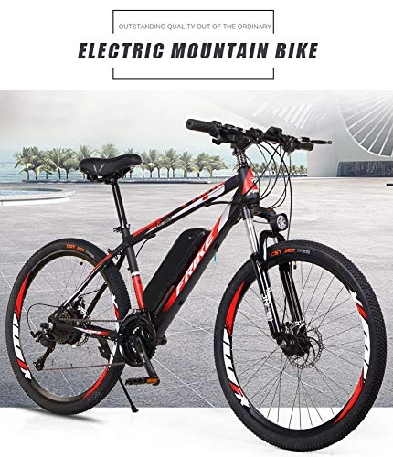 Electric Mountain Bike : AKEFG 26'' Electric Mountain Bike Removable Large Capacity Lithium-Ion Battery (36V 250W), Electric Bike 21 Speed Gear Three Working Modes