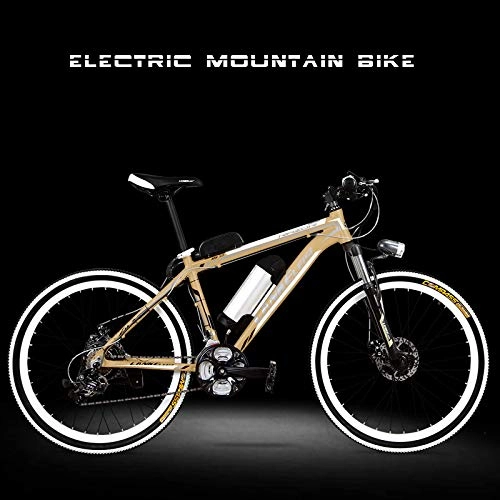 Electric Mountain Bike : AKEFG Hybrid mountain bike, adult electric bicycle detachable lithium ion battery (48V10Ah) 21 speed 5 speed assist system, 26 inch, C
