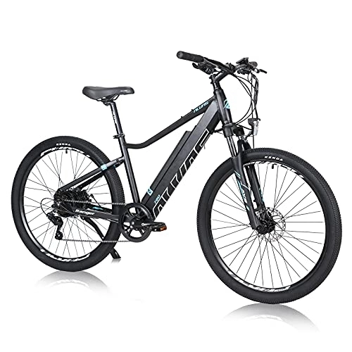 Electric Mountain Bike : AKEZ 27.5'' Electric Bikes for Adults Men, Electric Mountain Bike with Waterproof 12.5Ah Removable Lithium-Ion Battery E-bike for Men with BAFANG Motor and Shimano 7 Speed Gear