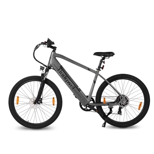 Electric Mountain Bike : Bodywel M275 Electric Bike for Adults, 27.5" MTB Mountain Bike E-Bike with 36V 15.6Ah Removable Battery, LED Display, Dual Oil Hydraulic Brakes, Mens Bike (Grey)