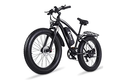 Electric Mountain Bike : Ceaya Electric Bikes for adults, E bikes for men, Fat Tire Electric Bike With 4.0 * 26, Electric Mountain Bike with Back Seat