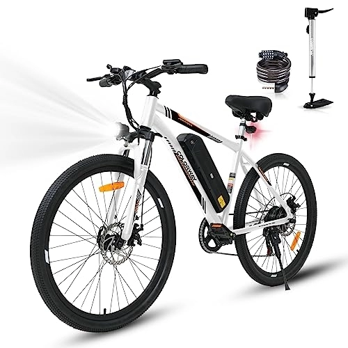 Electric Mountain Bike : COLORWAY Electric Bike for Adults, 26" Mountain Bike, Electric Bicycle Commute E-bike with 36V 15Ah Removable Battery, LCD Display, Dual Disk Brake