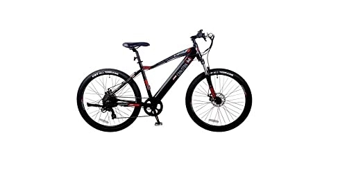 Electric Mountain Bike : Dallingridge Coniston Hardtail Electric Mountain Bike 27.5" Wheel 7 Speed 36v 14ah Black / Red