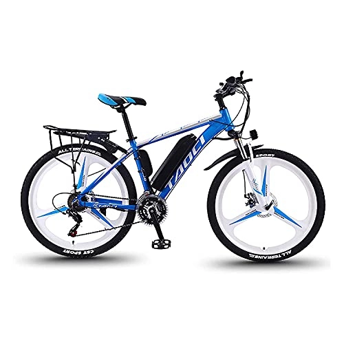 Electric Mountain Bike : DDFGG Electric Bikes For Adult, Magnesium Alloy Ebikes Bicycles All Terrain, 26" 36V 350W 8ah / 10ah / 13Ah Removable Lithium-Ion Battery Mountain Ebike For Mens(Size:8ah, Color:Blue)
