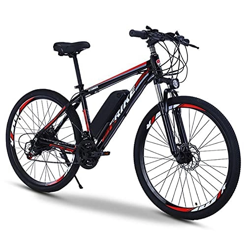Electric Mountain Bike : DDFGG Electric Mountain Bike 27.5"250W Electric Bicycle With 36V 10Ah Removable Lithium Battery, 21 Speed Gearbox, 35km / H, Charging Mileage Up To 35-50km(Color:red)