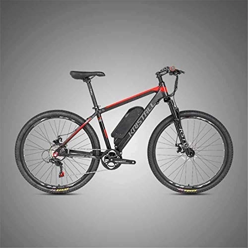 Electric Mountain Bike : Ebikes, Electric Bicycle Lithium Battery Disc Brake Power Mountain Bike Adult Bicycle 36V Aluminum Alloy Comfortable Riding (Color : Red, Size : 26 * 15.5 inch)