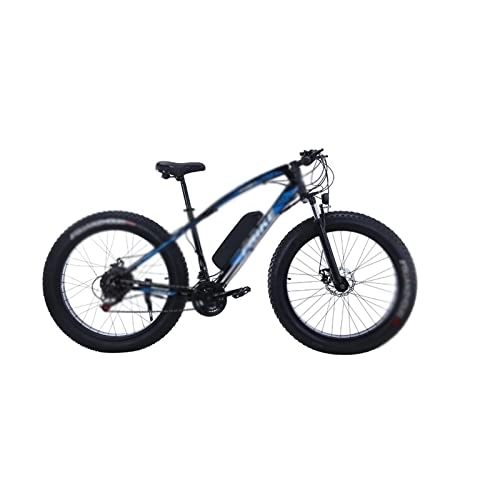 Electric Mountain Bike : Electric Bicycle 4.0 Fat Tire Electric Bicycle Mountain Lithium Assist Snowmobile Integrated Wheel Variable Speed Beach Bike (Black White)