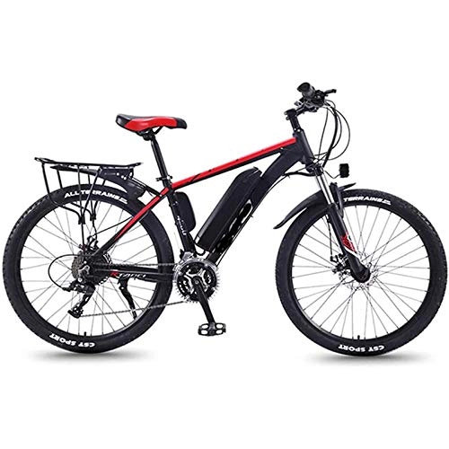 Electric Mountain Bike : Electric Bicycles, 26-inch Electric Bicycles, 350W Aluminum Alloy Mountain Electric Bicycles, Adult Electric 36V Lithium Battery High-speed Bicycles, Electric Bicycles ( Color : Red , Size : 10AH )