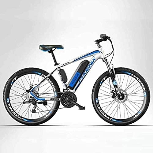 Electric Mountain Bike : Electric Bike, 26" Mountain Bike For Adult, All Terrain 27-Speed Bicycles, 50Km Pure Battery Mileage Detachable Lithium Ion Battery, 35Km / 70Km, Electric / Hybrid, Gigh End4
