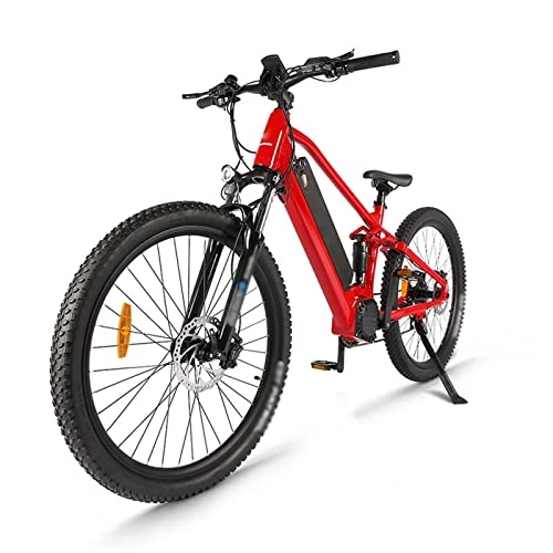 Electric Mountain Bike : Electric Bike Adults 750W Motor 48V 25Ah Lithium-Ion Battery Removable 27.5'' Fat Tire Ebike Snow Beach Mountain E-Bike (Color : Red)