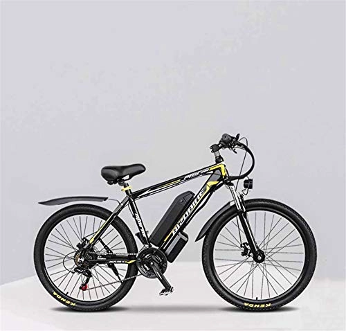 Electric Mountain Bike : Electric Bike Electric Mountain Bike Adult 26 Inch Electric Mountain Bike, 350W 48V Lithium Battery Aluminum Alloy Electric Bicycle, 27 Speed With LCD Display for the jungle trails, the snow, the beac