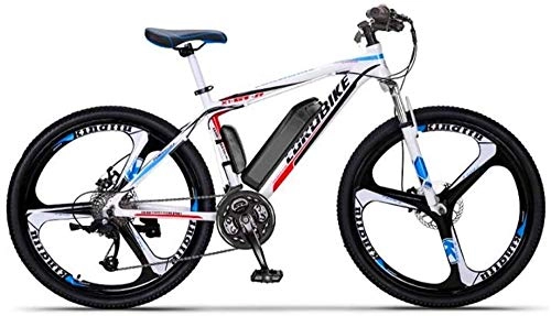 Electric Mountain Bike : Electric Bike Electric Mountain Bike Adult 26 Inch Electric Mountain Bike, 36V Lithium Battery, Aluminum Alloy Frame Offroad Electric Bicycle, 27 Speed for the jungle trails, the snow, the beach, the
