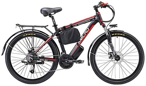 Electric Mountain Bike : Electric Bike Electric Mountain Bike Adult Mountain Electric Bikes, 500W 48V Lithium Battery - Aluminum alloy Frame Electric Bicycle, 27 speed for the jungle trails, the snow, the beach, the hi