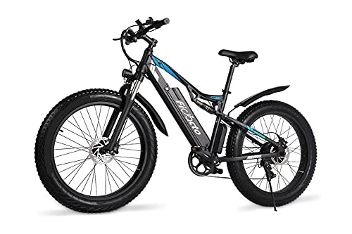 Electric Mountain Bike : Electric Bike, Ficyacto Electric Mountainbike 26 * 4.0 Inch Fat Tire Electric Bikes, E bike for Adults With 17Ah Lithium Battery