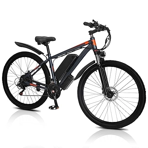 Electric Mountain Bike : Electric Bike for Adults, 29'' Electric Mountain Bike Commute Ebike with 48V 15AH Lithium-Ion Battery, Dual Disc Brake, Shimano 21 Speed