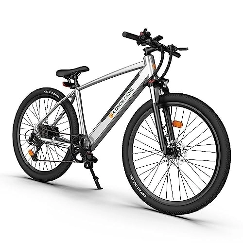 Electric Mountain Bike : Electric Bikes, D30C Electric Bicycle City Bike, 27.5" E-bike Commute Trekking E-bike with 36V 10.4Ah Removable Li-Ion Battery, LCD Display, Shimano 9 Speed, Dual Hydraulic Disk Brake Silver