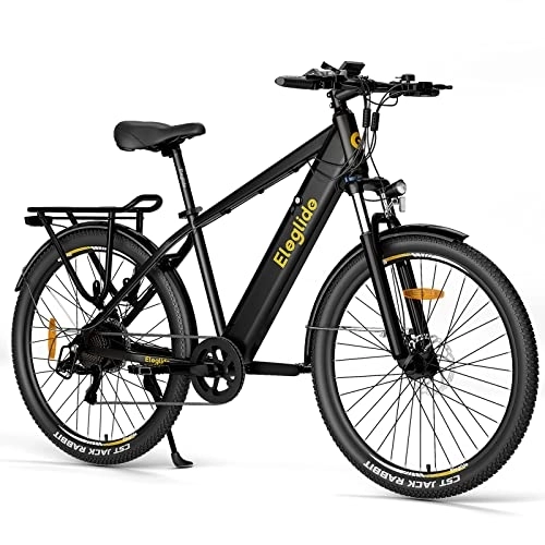 Electric Mountain Bike : Electric Bikes, Eleglide T1 E Bike Mountain Bike, 27.5" Electric Bicycle Commute Trekking E-bike with 36V 12.5Ah Removable Li-Ion Battery, LCD Display, Shimano 7 Speed, MTB for Teenagers and Adults