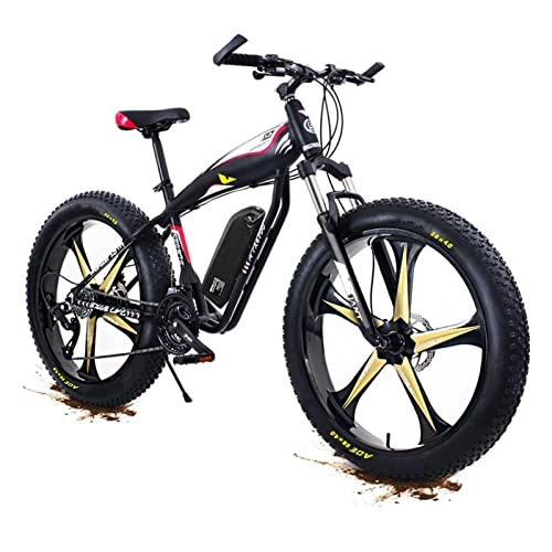Electric Mountain Bike : Electric Bikes for Adults Mountain Electric Bikes for Men 264.0 Inch Fat Tire Electric Mountain Bicycle Snow Beach Off-Road 48V 750W / 1000W High Speed Motor Ebike