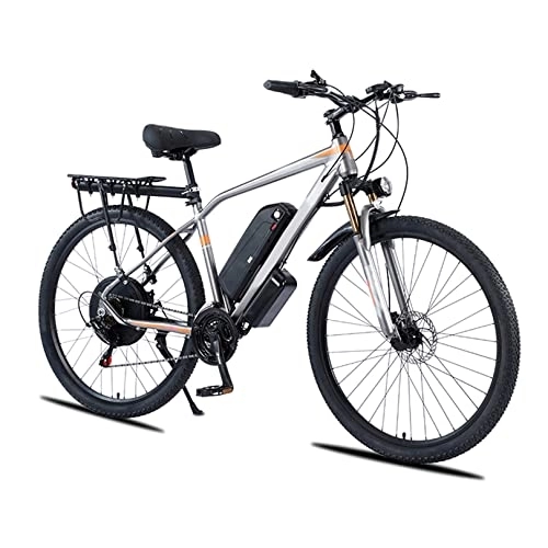 Electric Mountain Bike : Electric Mountain Bike for Adult 29"E-MTB Bicycle with Removable Lithium-Ion Battery 48V 13A for Men, 21Speed Gears, Double Disc Brakes, Gray, 29 inch