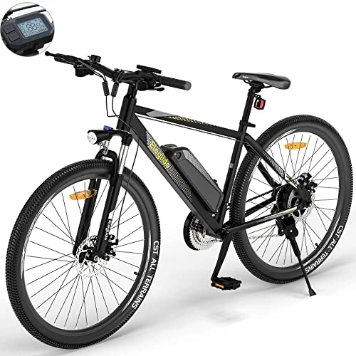 Electric Mountain Bike : Eleglide Electric Bike, M1 Plus E Mountain Bike, 27.5" Electric Bicycle Commute E-bike with 36V 12.5Ah Removable Battery, LCD Display, Dual Disk Brake, Shimano 21 Speed, MTB for Teenagers and Adults