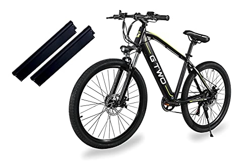 Electric Mountain Bike : Ficyacto Electric Bike，26" Ebike for Men / Women, Electric City Bike for Adults with 2 pcs 48V 9.6Ah Battery