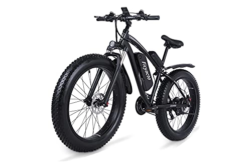 Electric Mountain Bike : Ficyacto Electric bike, Electric Mountain bike for men, with 48V 17Ah Battery, Shimano 21 Speed, 3.5" LCD Display