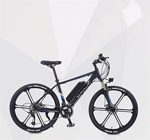 Electric Mountain Bike : GMZTT Unisex Bicycle Adult 26 Inch Electric Mountain Bicycle, 36V Lithium Battery 27 Speed Electric Bicycle, High-Strength Aluminum Alloy Frame, Magnesium Alloy Wheels (Color : C, Size : 30KM)