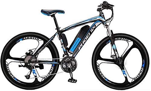 Electric Mountain Bike : GMZTT Unisex Bicycle Adult 26 Inch Electric Mountain Bicycle, 36V Lithium Battery / 27 speed High-Strength High-Carbon Steel Frame Offroad Electric Bicycle (Color : B, Size : 10.4AH)