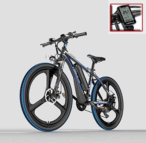 Electric Mountain Bike : GMZTT Unisex Bicycle Adult 26 Inch Electric Mountain Bicycle, 48V Lithium Battery Electric Bicycle, With anti-theft alarm / fixed-speed cruise / 5-gear assist / 21 Speed (Color : D)