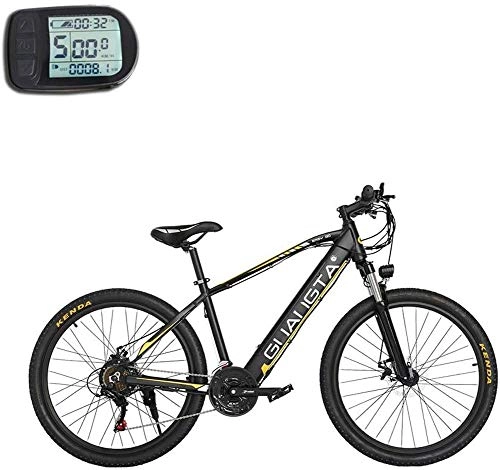Electric Mountain Bike : GMZTT Unisex Bicycle Adult 27.5 Inch Electric Mountain Bicycle, 48V Lithium Battery, Aviation High-Strength Aluminum Alloy Offroad Electric Bicycle, 21 Speed (Color : A, Size : 80KM)