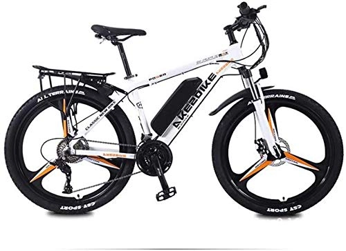 Electric Mountain Bike : GMZTT Unisex Bicycle Adult Electric Mountain Bicycle, 36V Lithium Battery 27 Speed Electric Bicycle, High-Strength Aluminum Alloy Frame, 26 Inch Magnesium Alloy Wheels (Color : A, Size : 40KM)