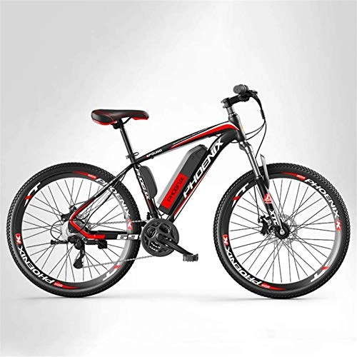 Electric Mountain Bike : GMZTT Unisex Bicycle Adult Mountain Electric Bicycle Mens, 27 speed Off-Road Electric Bicycle, 250W Electric Bikes, 36V Lithium Battery, 26 Inch Wheels (Color : B, Size : 10AH)