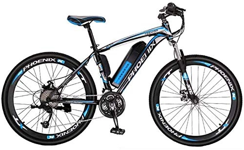Electric Mountain Bike : GMZTT Unisex Bicycle Adult Mountain Electric Bikes, 36V Lithium Battery High-Strength High-Carbon Steel Frame Offroad Electric Bicycle, 27 speed (Color : B, Size : 8AH)