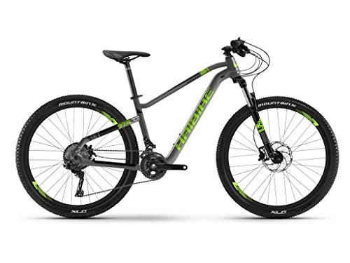 Electric Mountain Bike : HAIBIKE HardNine 4.0 2019 Mountain Bike Set, Grey / Green / Black, L