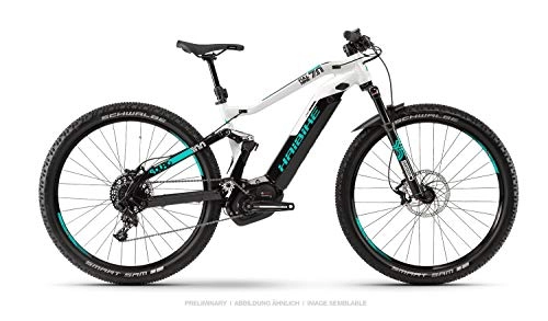 Electric Mountain Bike : HAIBIKE Sduro Fullnine 7.0 Bosch 500wh 11v Black / White Size 44 2019 (eMTB all Mountain)